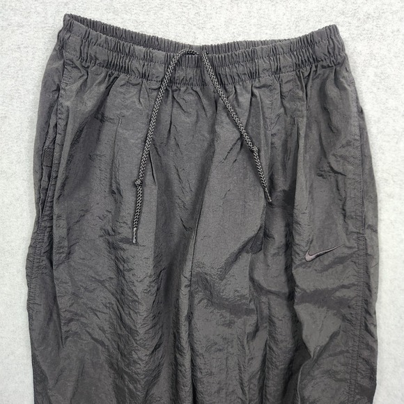 Vintage Nike Track Pants Youth Medium (8/10) Black Zipper Ankle Loose Y2K - Picture 5 of 11
